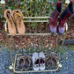 Vintage Brass Shoe Rack