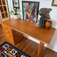Vintage MCM Oak 3 Drawer Desk