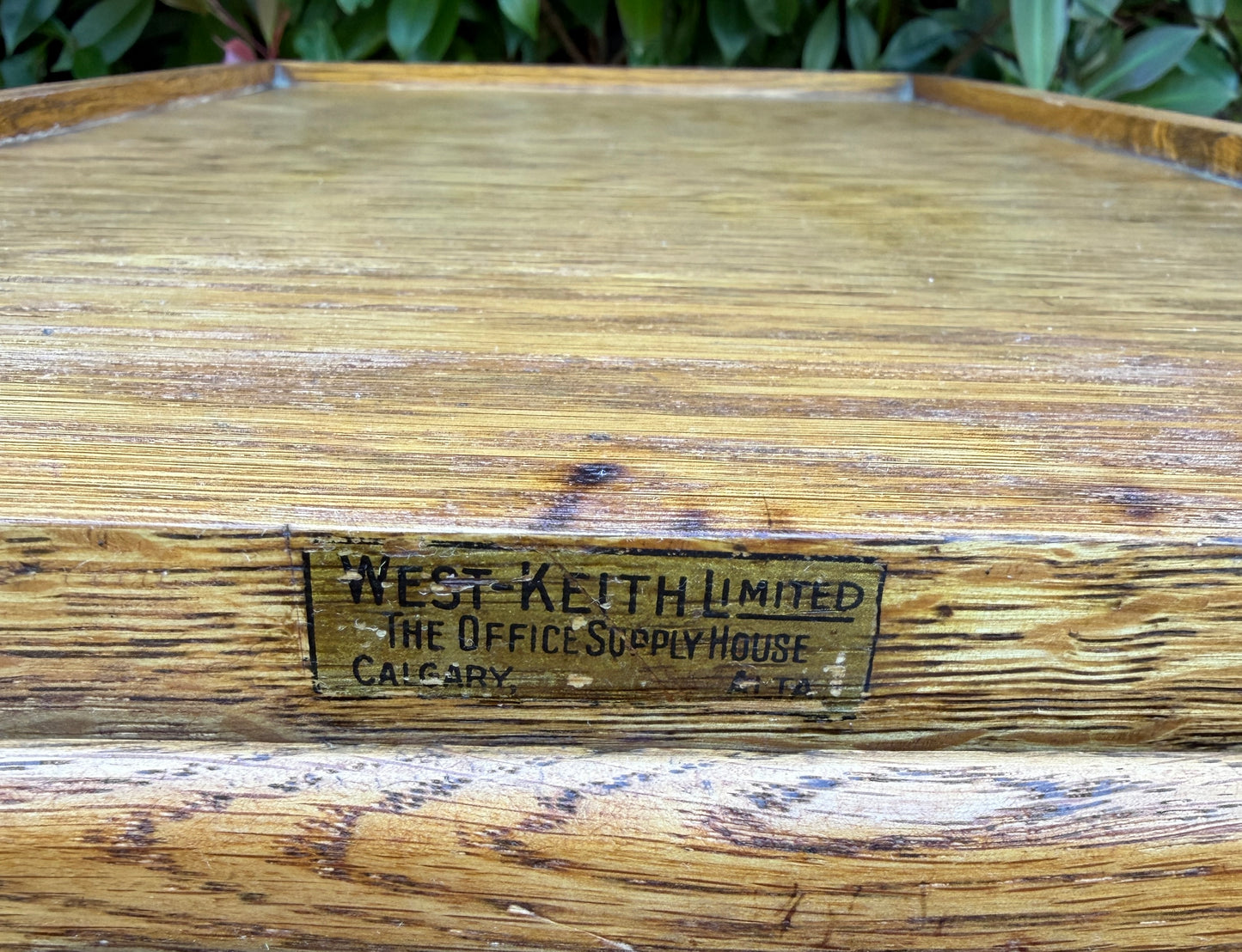 Antique 1900s Quarter Sawn Oak Filing Cabinet