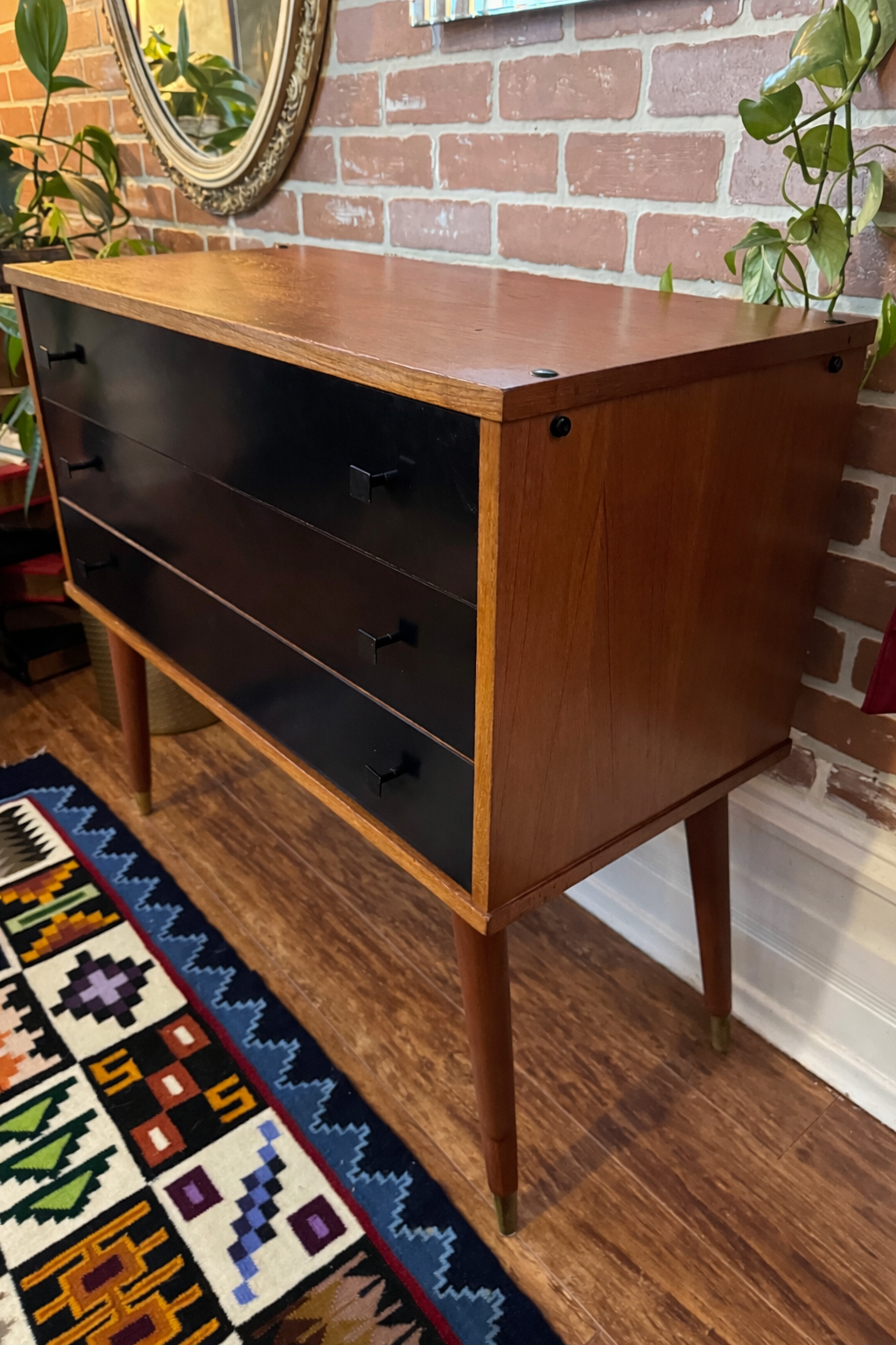 Vintage Two Tone Teak Dresser