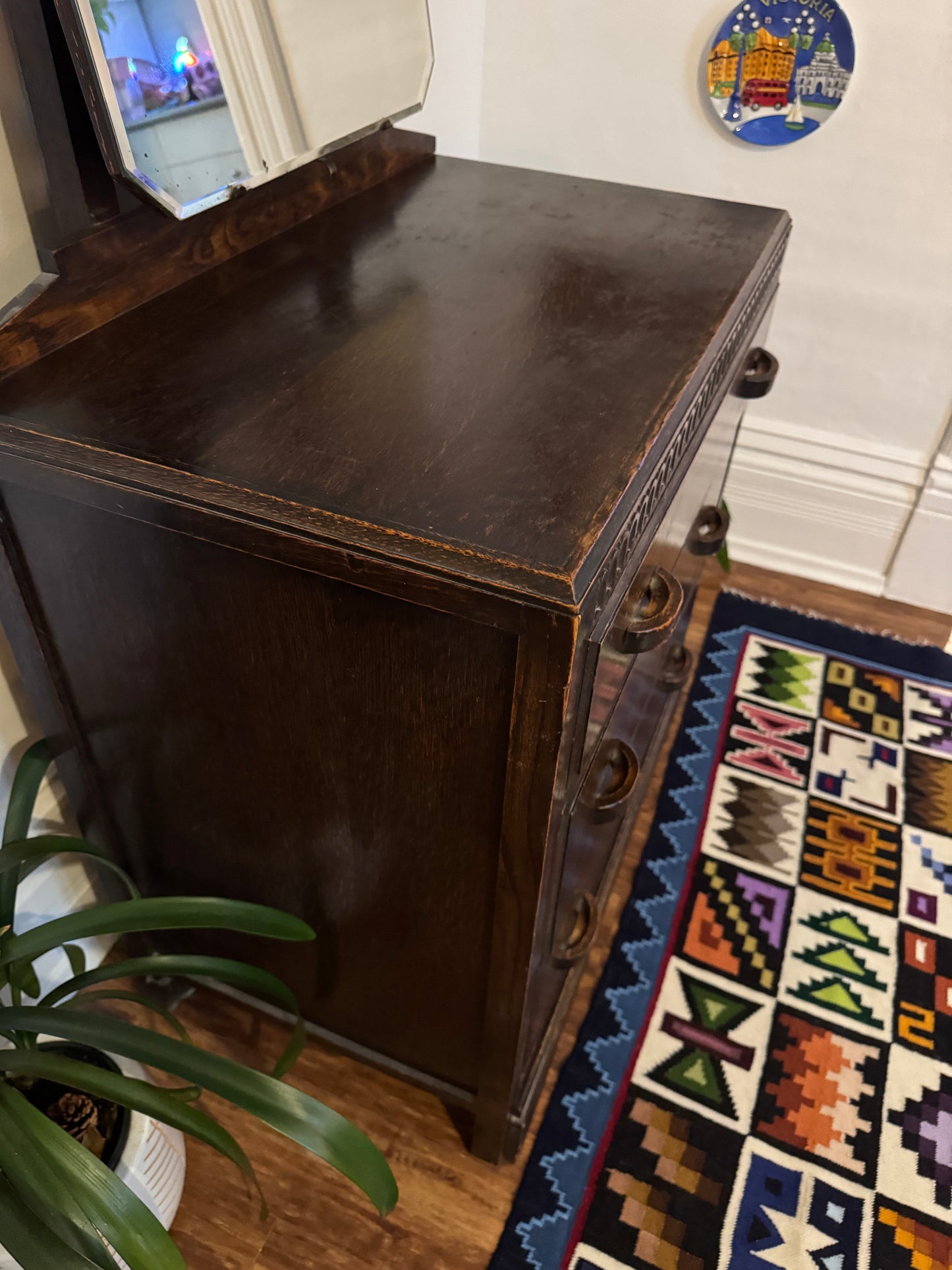 Vintage Arts & Crafts Solid Oak Dresser