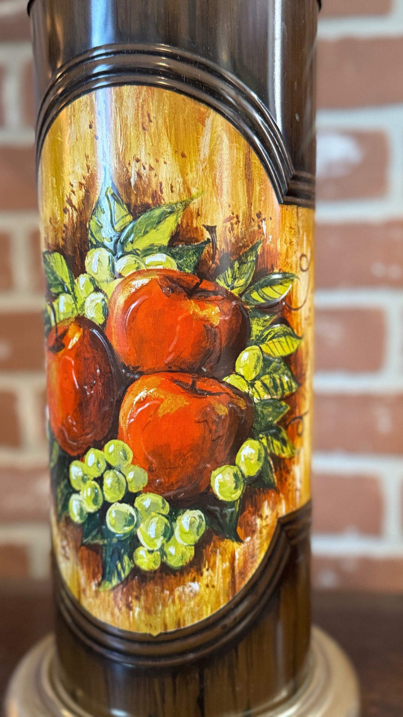 Vintage 70s Brown Metal Lamps