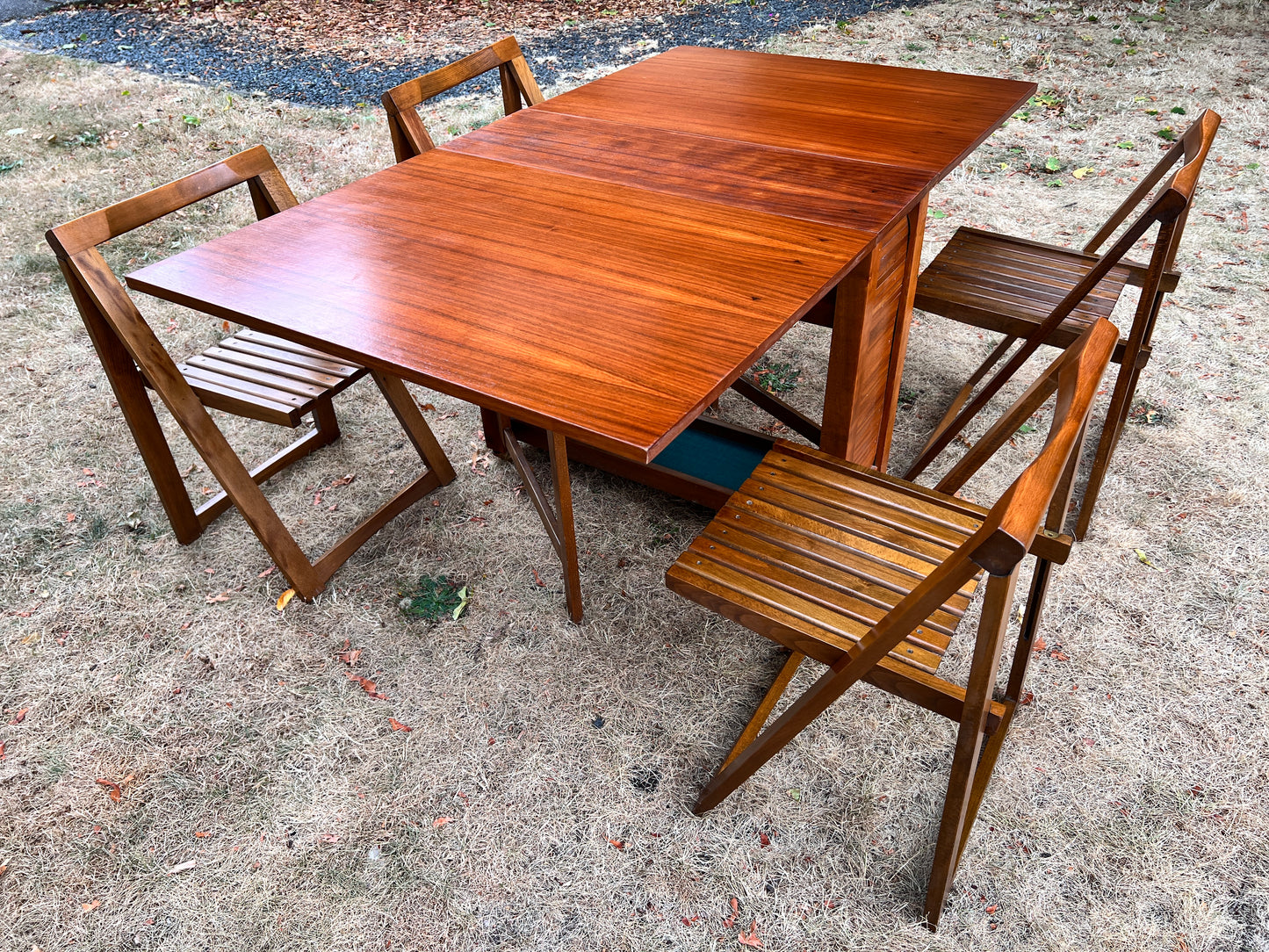 Mid-Century Modern Drop Leaf Table and Chairs