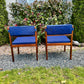 Vintage Solid Teakwood Armchairs