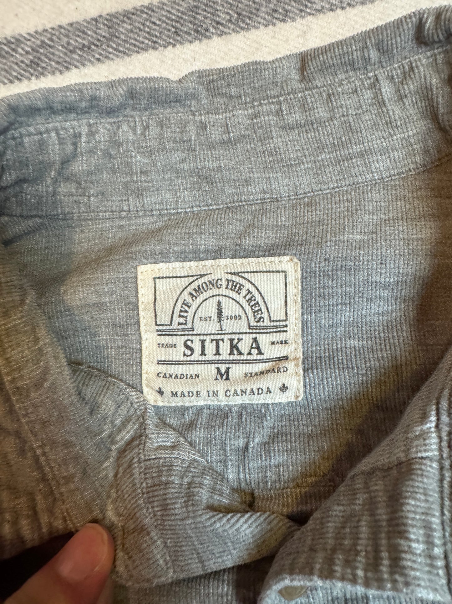 Vintage Grey Corduroy Flannel Shirt