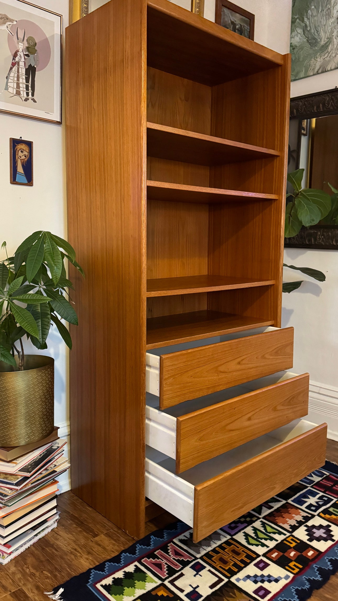 Vintage Danish Teak Bookshelf
