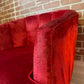 1960s Red Velvet Kroehler Armchairs