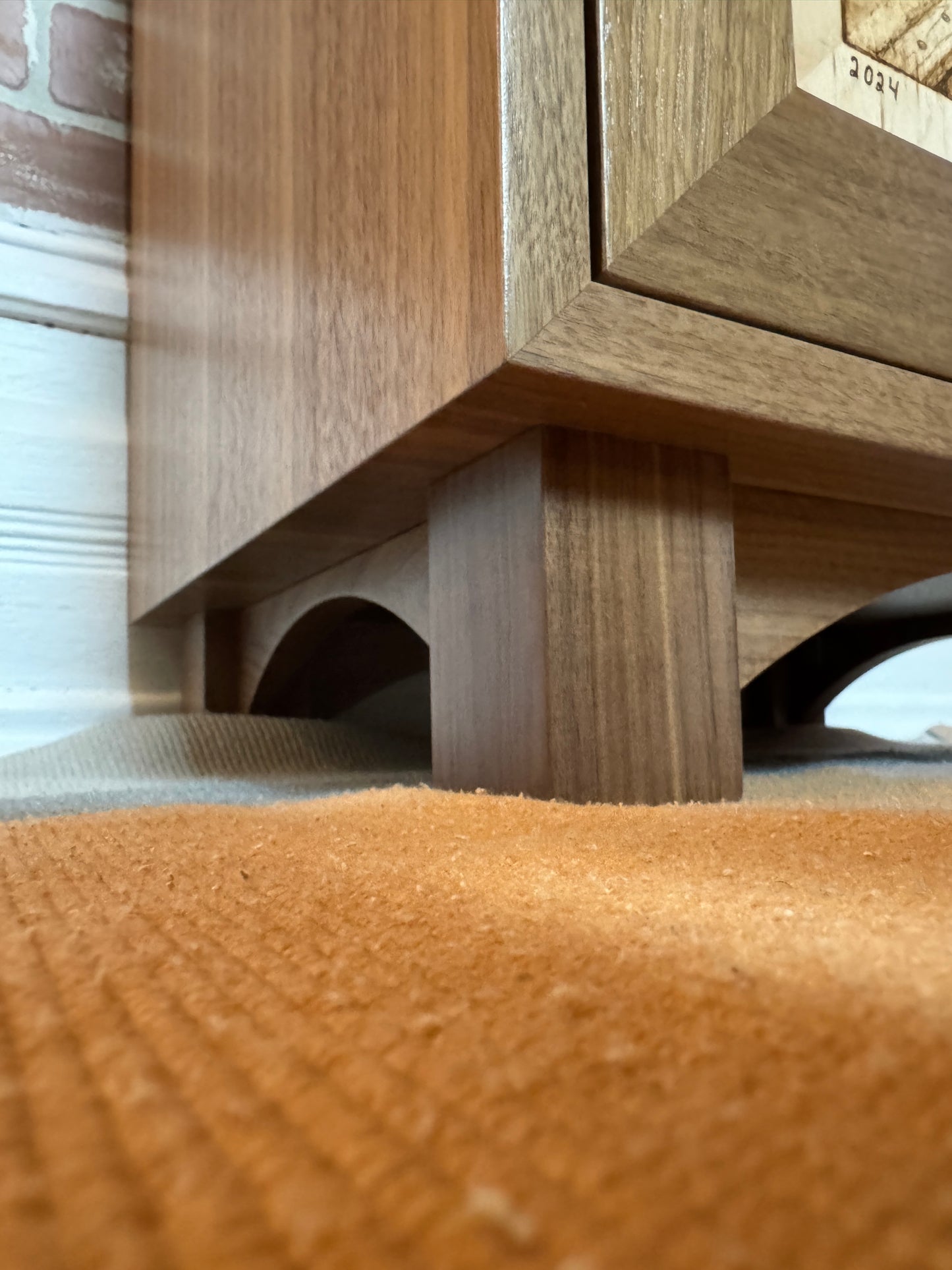 Custom Made Walnut & Maple Cabinet