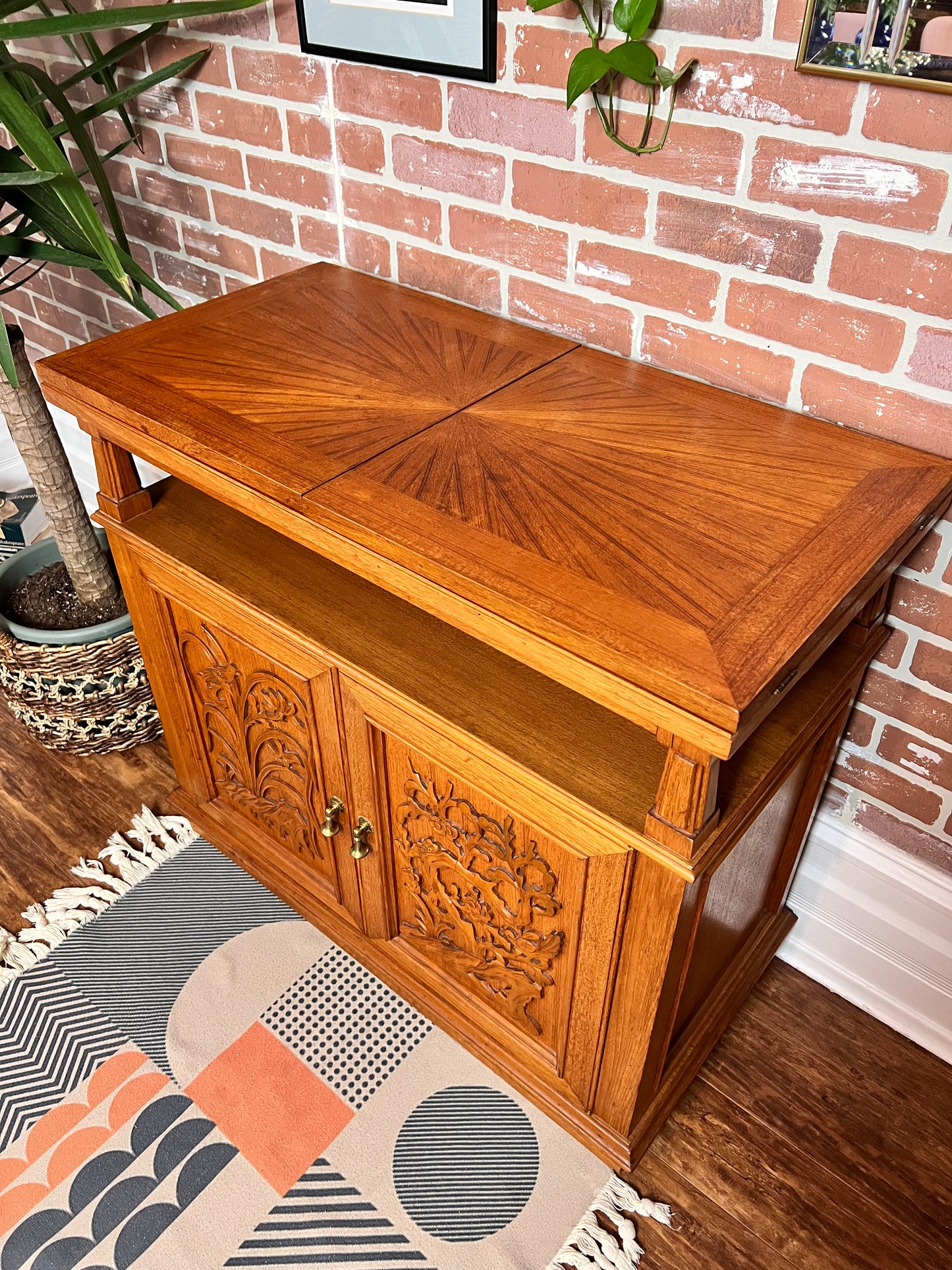 The Mai Tai Teak Bar Cabinet