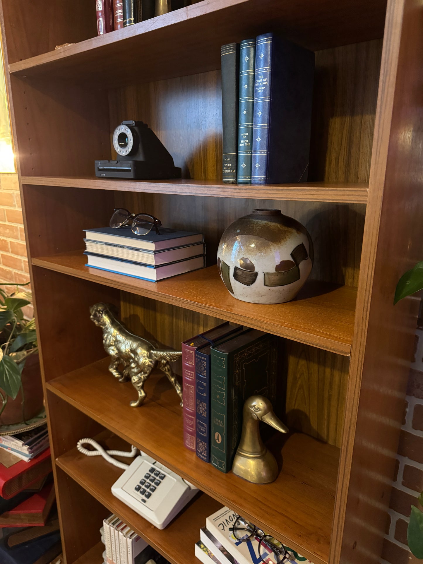 Vintage Teak Adjustable Bookshelf