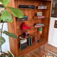 Vintage Teak Bookshelf W/ Glass Shelves