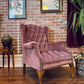 Vintage Pink Velvet Armchair