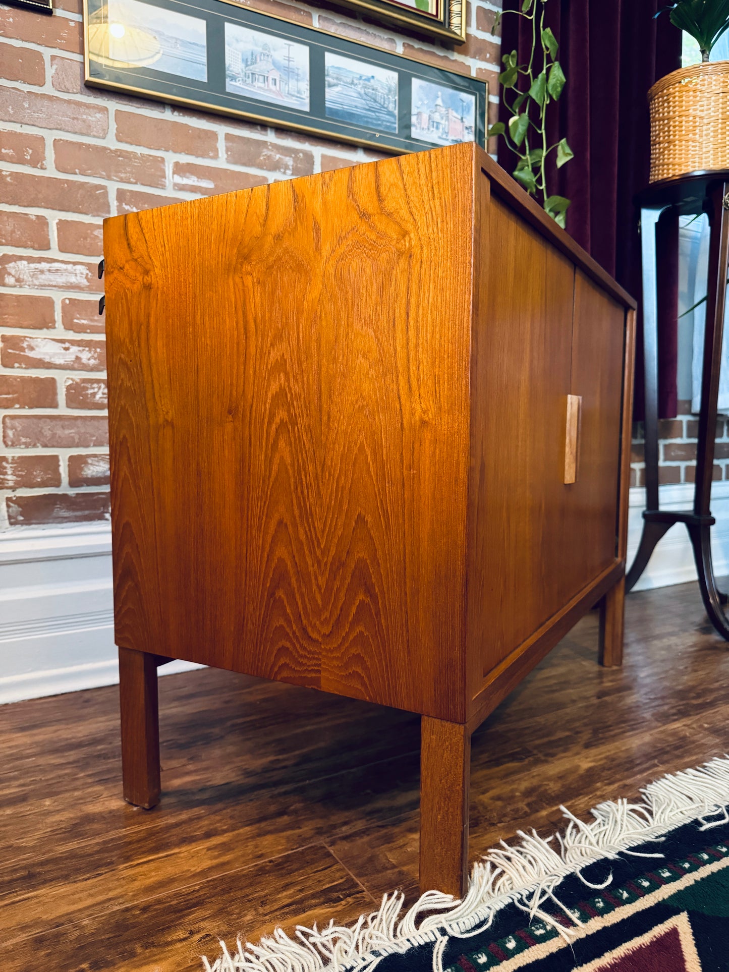 Danish Teak Record Cabinet