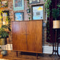 Vintage Danish Teak Armoire Dresser
