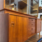 Vintage Restored Teak Sideboard & Hutch