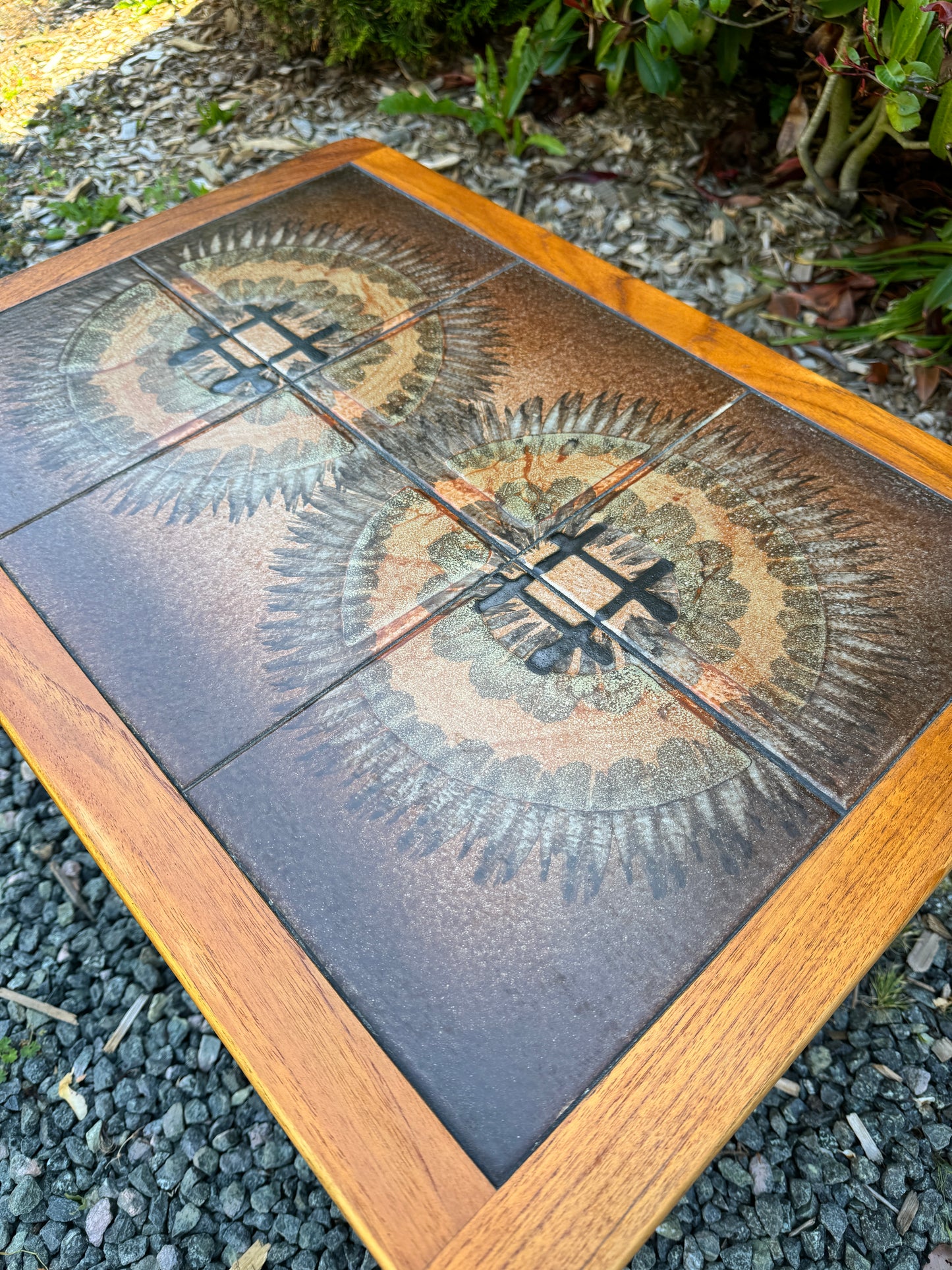 Johannes Anderson Small Signed Teak Tile Coffee Table