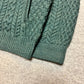 Green Irish Wool Fisherman Cardigan