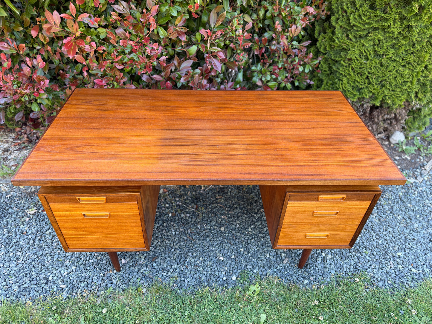 Vintage Executive Teak Desk