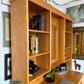 Vintage MCM Style Oak Desk & Hutch