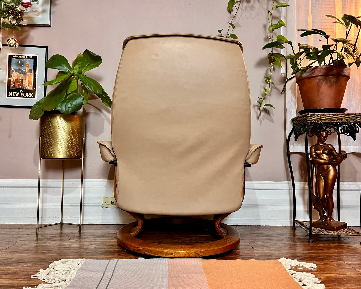 The Ekorness Stressless Recliner Chair & Ottoman