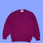 Vintage 80s Burgundy Knit Cardigan