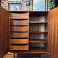 Vintage Danish Teak Armoire Dresser