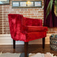 1960s Red Velvet Kroehler Armchairs