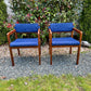 Vintage Solid Teakwood Armchairs