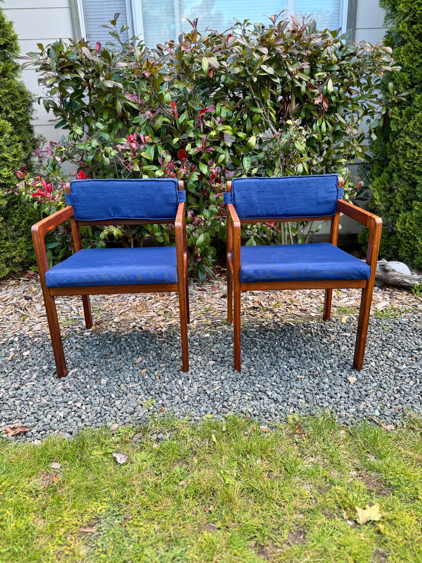 Vintage Solid Teakwood Armchairs