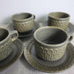 Vintage MCM Wedgwood Stoneware Cups & Saucers