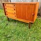 Vintage Domino Mobler Compact Teak Credenza
