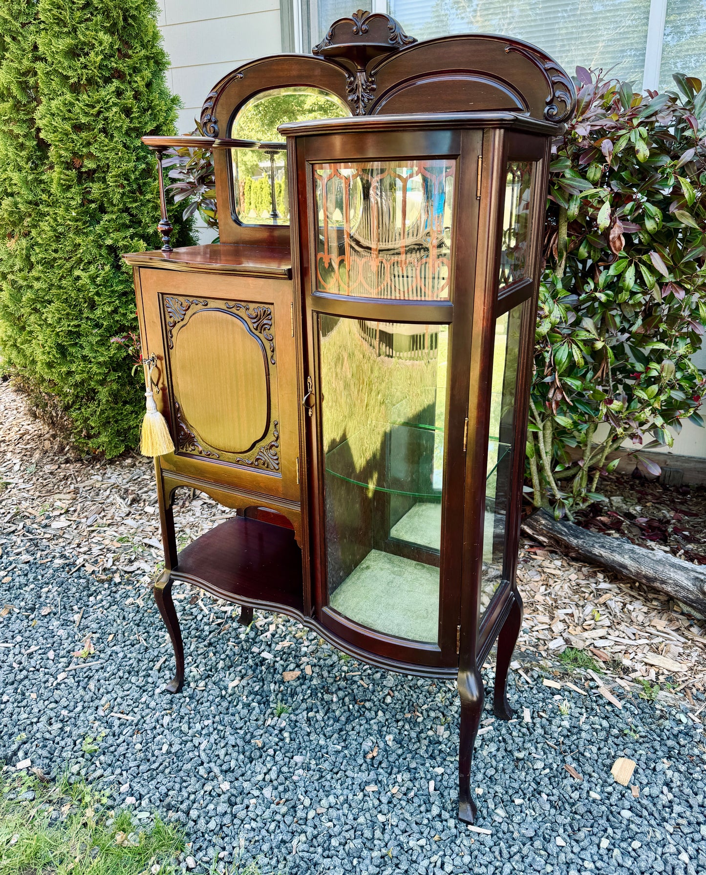 Stunning Antique Mahogany Music Cabinet