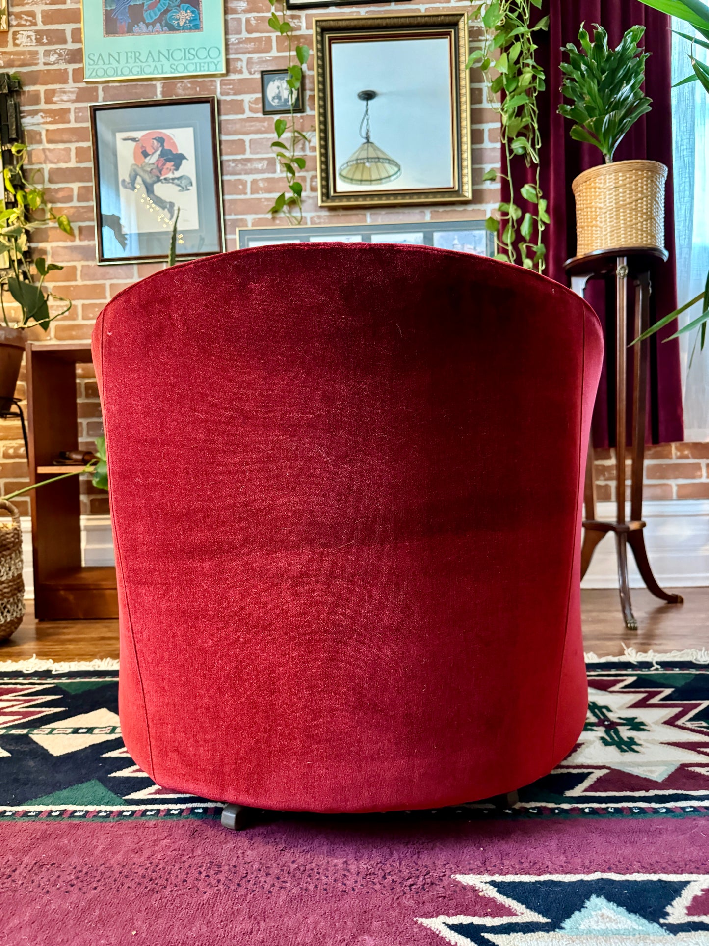 The Ripe Cherry Swivel Armchair