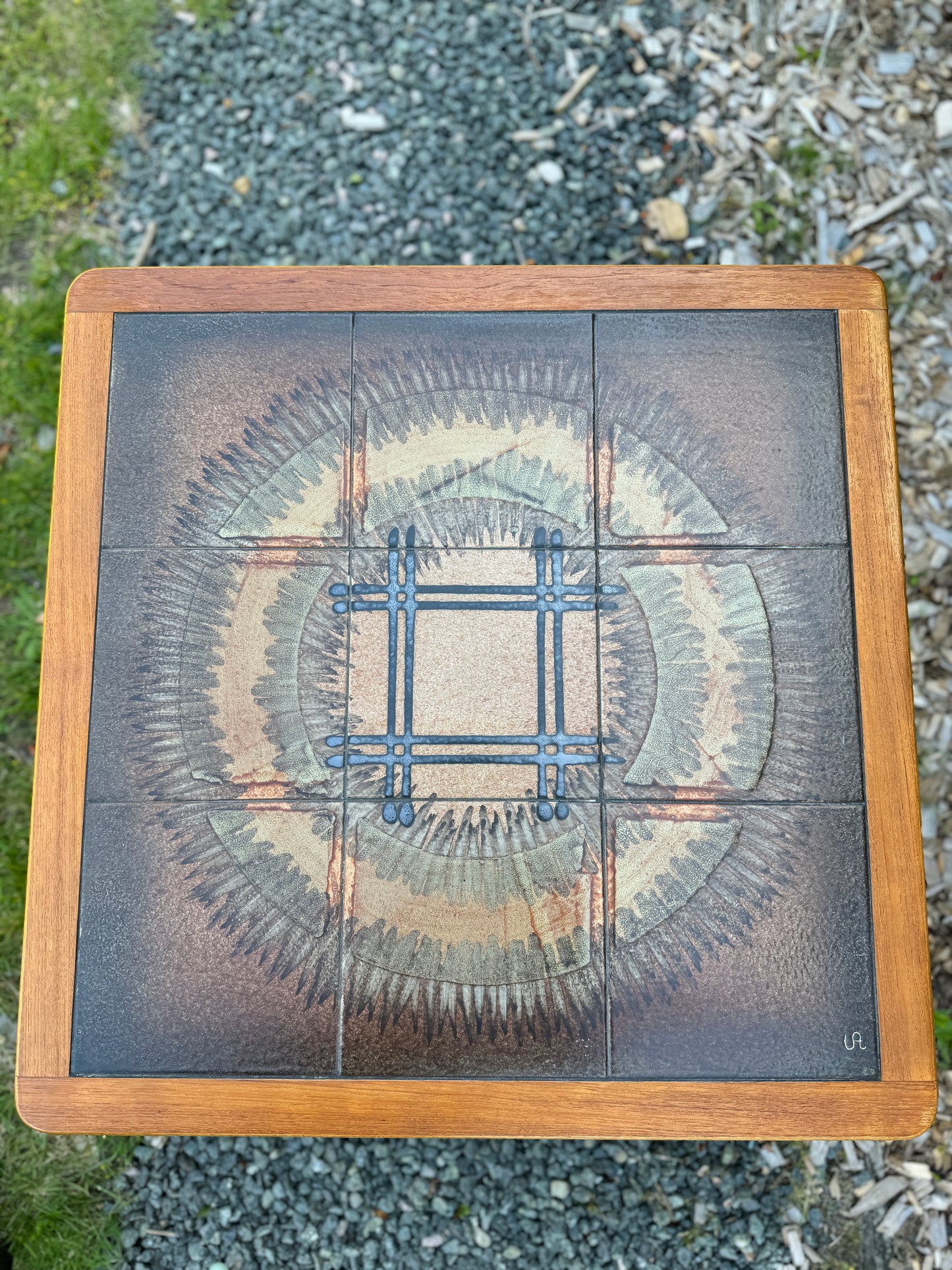 Johannes Anderson Danish Teak Tile Coffee Table