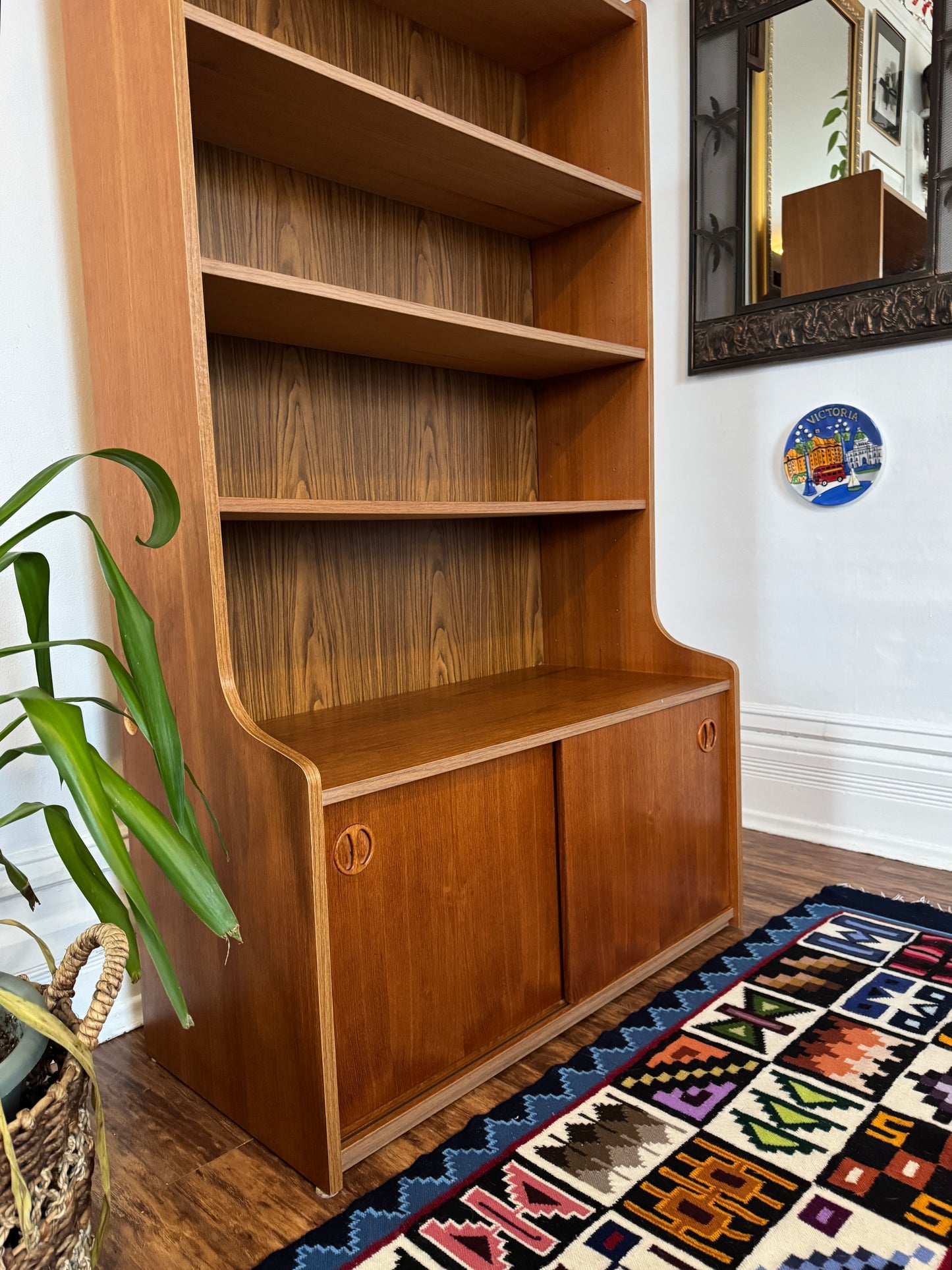 Vintage Danish Teak Bookshelf & Cabinet