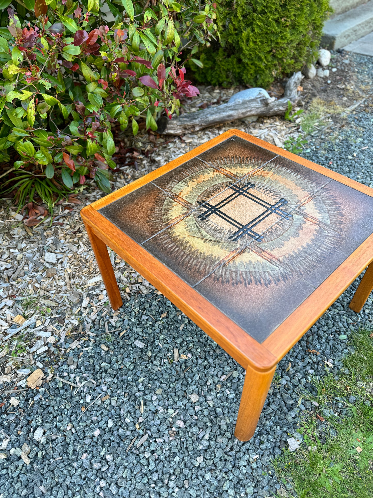Johannes Anderson Danish Teak Tile Coffee Table