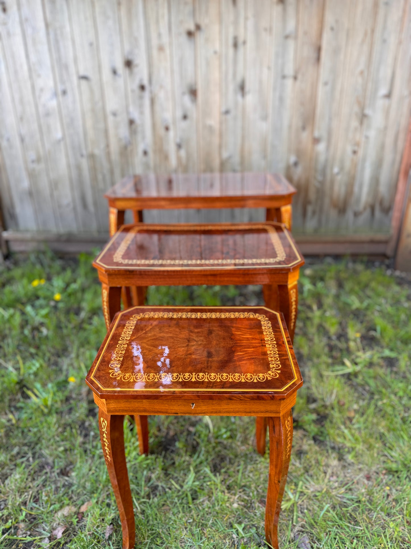 The Attardi Inlaid Nesting Tables