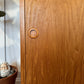 Vintage Danish Teak Wardrobe w/ Sliding Doors — Shelving + Hanging Rail