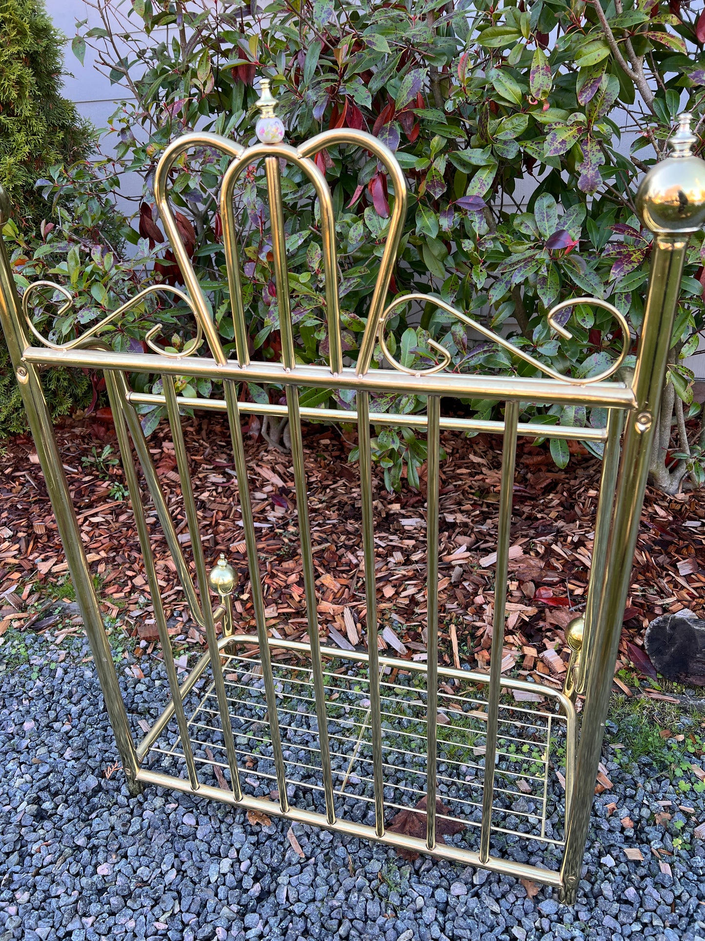 Vintage Brass Shoe Rack