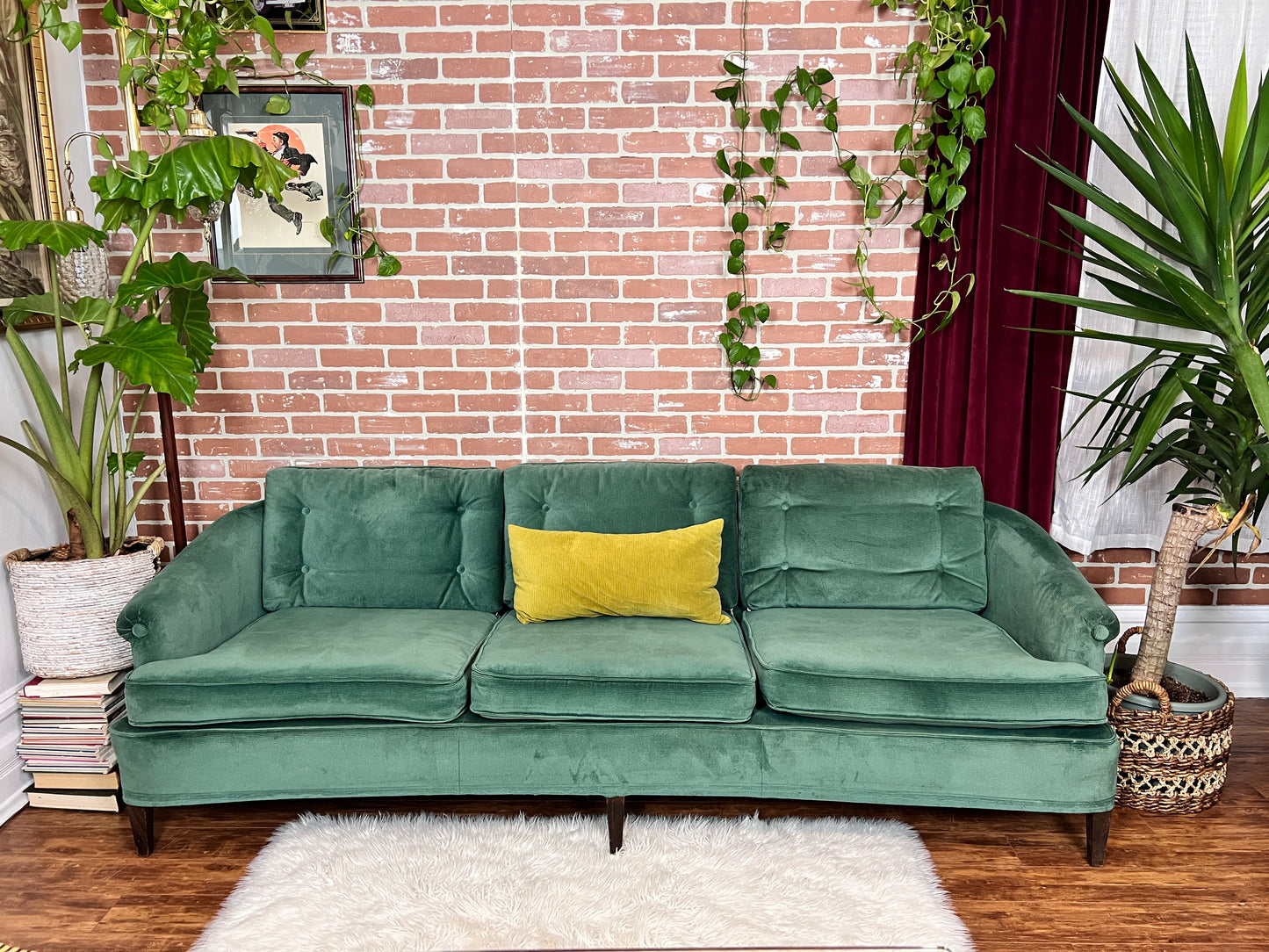 The Viridian Velvet Sofa
