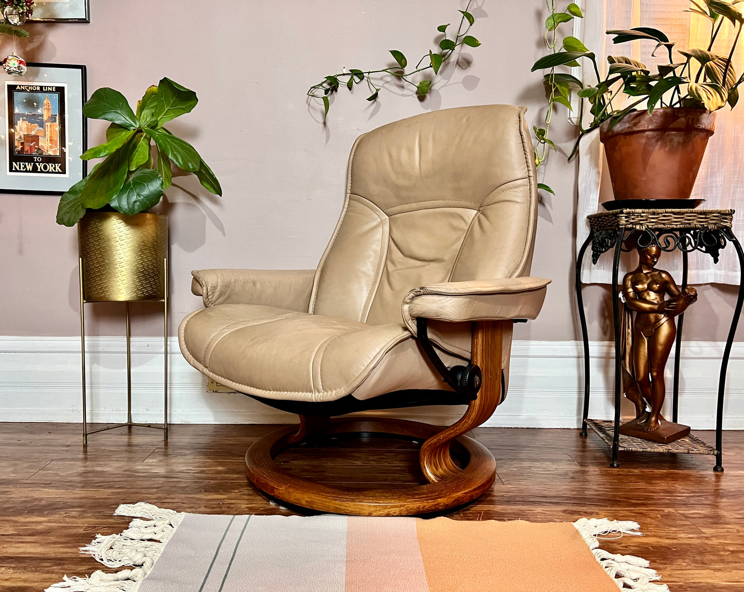 The Ekorness Stressless Recliner Chair & Ottoman