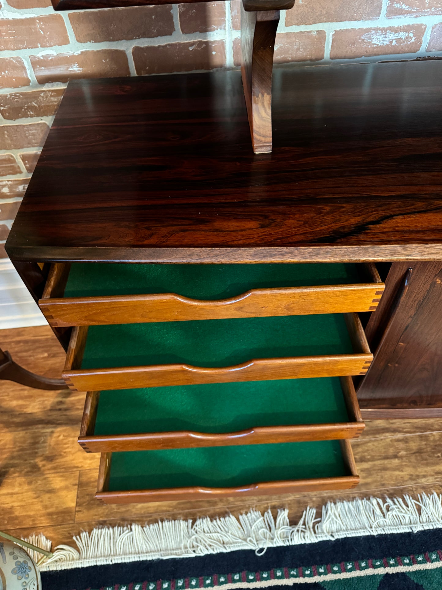 Vintage Danish Rosewood Sideboard & Hutch