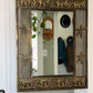 Vintage Gold Tone Safari Style Mirror