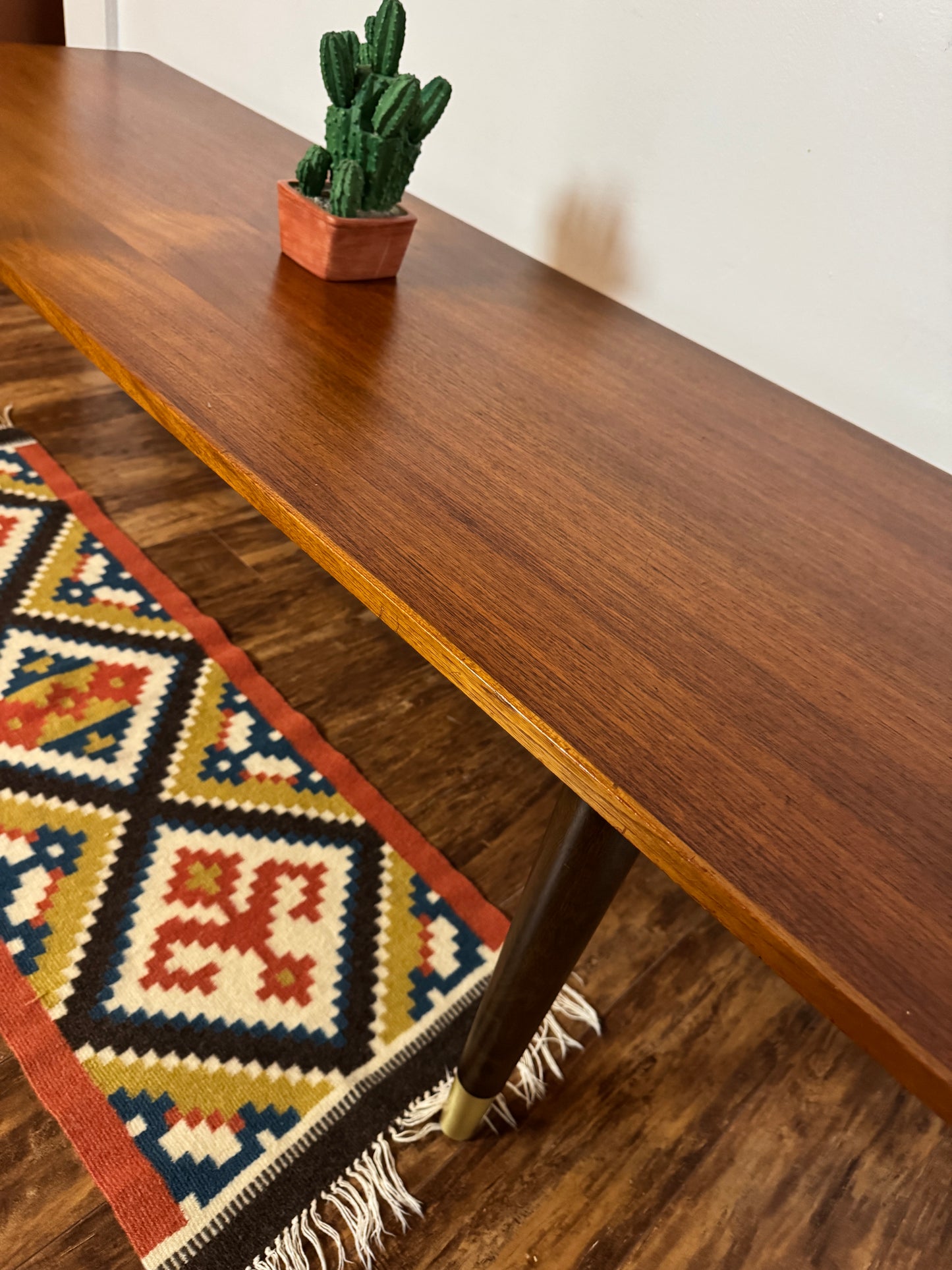 Vintage Teak Coffee Table | Mid-Century Modern Scandinavian Design | 60” Long