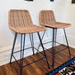 Wicker & Metal Kitchen Counter Stools