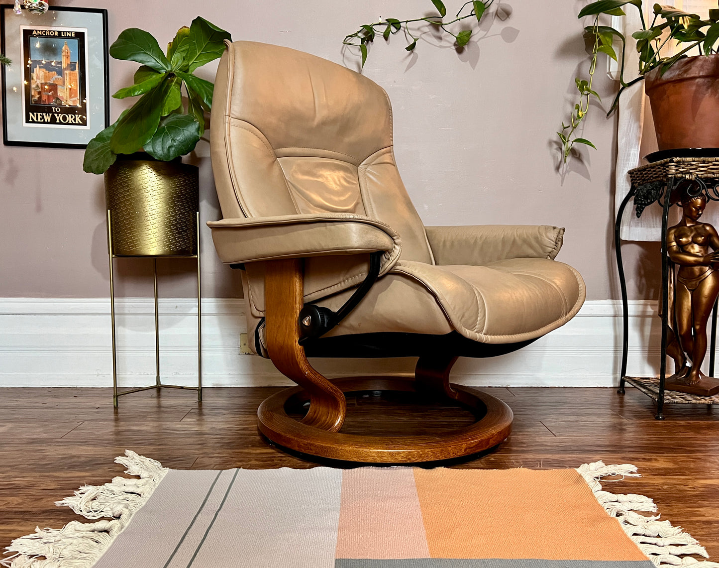 The Ekorness Stressless Recliner Chair & Ottoman