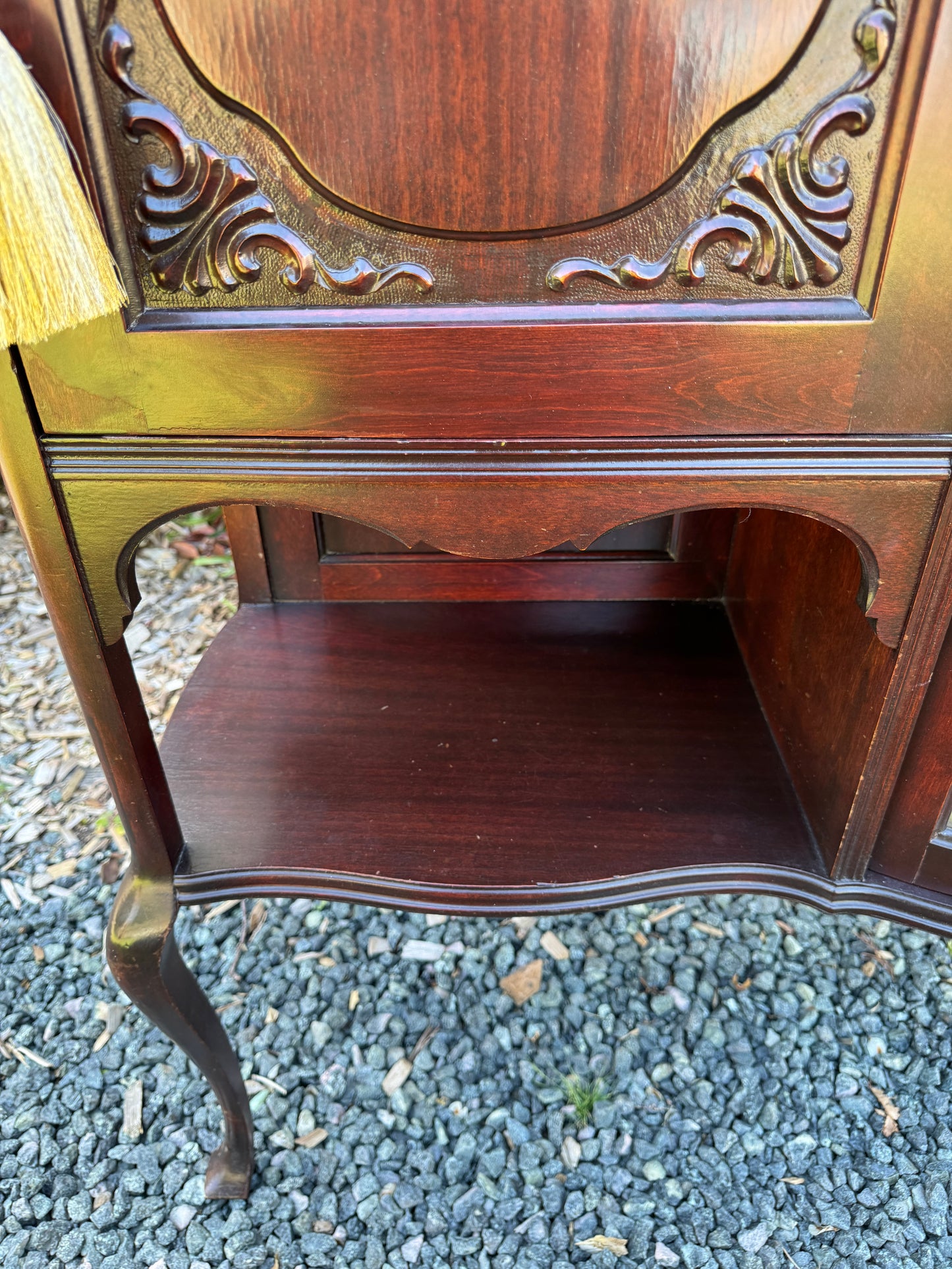Stunning Antique Mahogany Music Cabinet