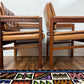 Vintage 60s Walnut Wood Armchairs