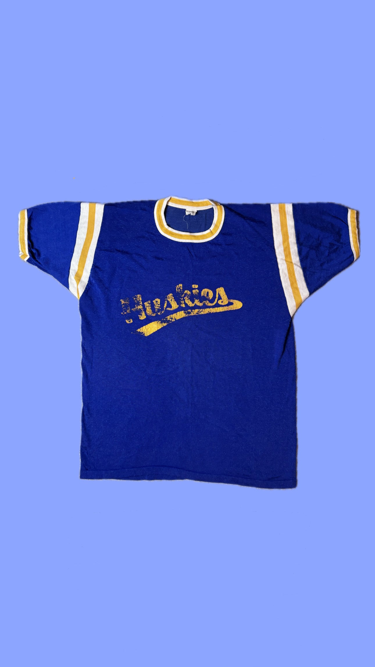 Vintage 1970s Huskies Ringer Tee