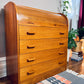 The Maja Teak Roll Top Desk